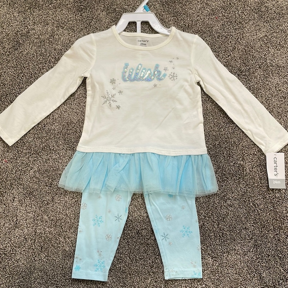 Carters baby girl outfit set